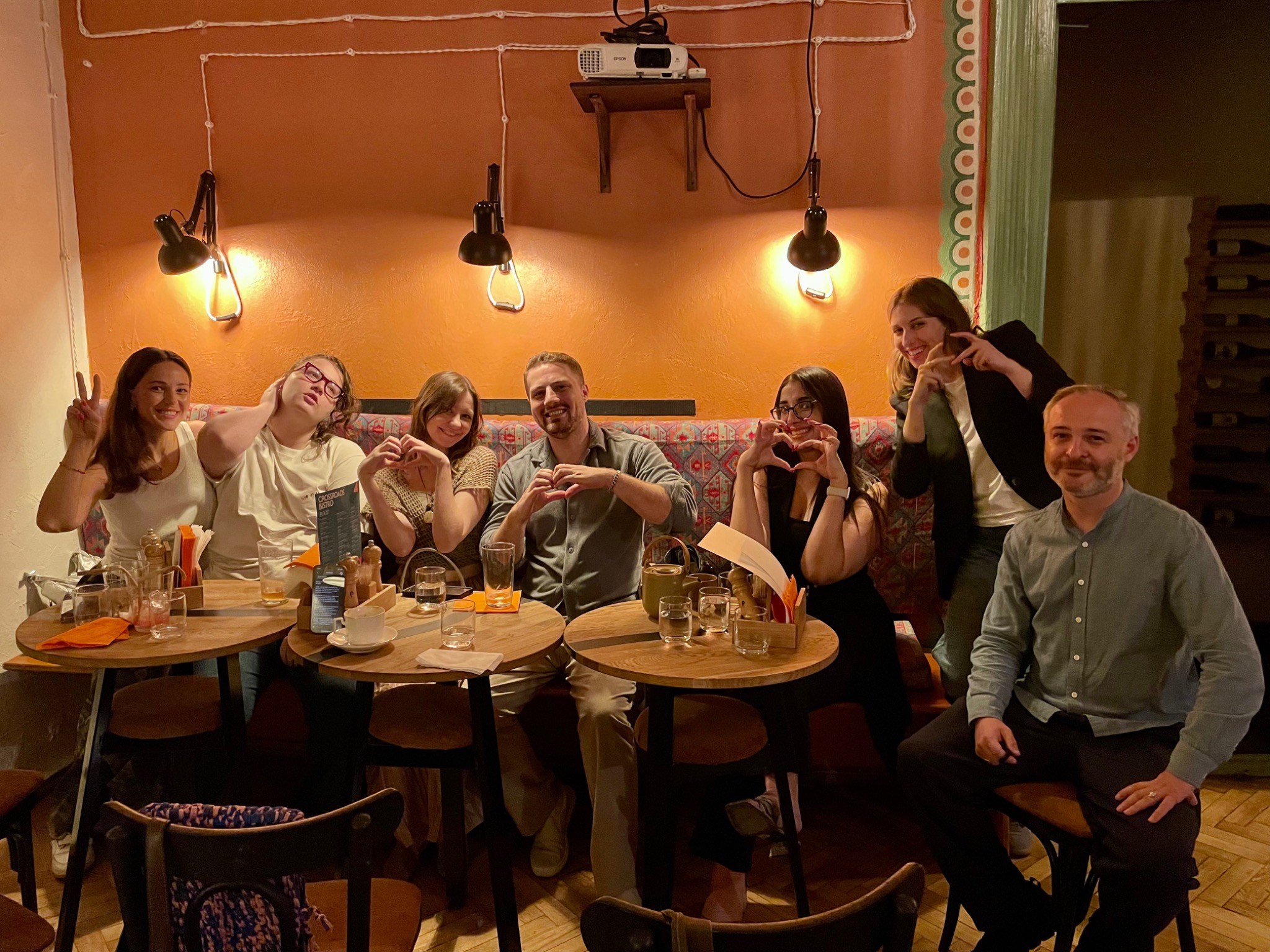 The first Hi. Speak group at Crossroads Bistro